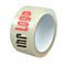 Pvc-tape, 2-kleurige opdruk, transparant, 288 rollen