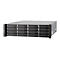 Rack-Server-Gehäuse mit 16 schwarzen Festplatteneinschüben vor weißem Hintergrund.