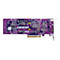 Violette QNAP QM2 Erweiterungskarte mit M.2 PCIe Gen4 SSD und 10GBASE-T Anschlüssen vor weißem Hintergrund.