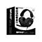 Schwarzes Gaming-Headset QPAD QH-700 mit Mikrofon vor einer Verpackung mit Logos und Schriftzug.