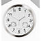Quarz-Wanduhr m. Thermo-/u. Hygrometer, weiß