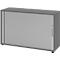 Querrollladenschrank Breno, 2 OH, abschließbar, stapelbar, B 1200 x T 400 x H 748 mm, Spanplatte, graphit