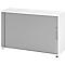 Querrollladenschrank Breno, 2 OH, abschließbar, stapelbar, B 1200 x T 400 x H 748 mm, Spanplatte, weiß