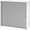 Querrollladenschrank Breno, 3 OH, abschließbar, stapelbar, B 1200 x T 400 x H 1100 mm, Spanplatte, weiß