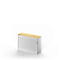 Querrollladenschrank TETRIS SOLID, 2 OH, B 1200 x H 818 mm, mit Boden, Ahorn/weißalu