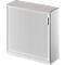 Querrollladenschrank TETRIS SOLID, 3 OH, B 1200 mm, inkl. 19 mm Abdeckplatte, lichtgrau/weißalu/weißalu