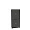 Querrollladenschrank, zweiteilig, B 1000 mm, 6 OH, graphit