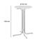 Quickstep bartafel, inclusief wit deksel, zonder parasolopening, desinfectiebestendig, Ø 700 mm, wit