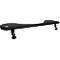 Black armrest for attachment to a desk. Shaped like a long cast. Fastening with screws and brackets.