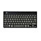 Schwarze kompakte R-Go Tools Tastatur vor weißem Hintergrund.