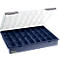Raaco Assorter 4-32 caja para surtidos, 32 compartimentos fijos, ancho 338 x fondo 260 x alto 57 mm, de polipropileno, transparente/azul