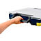 Raaco Boxxser 55 4x4-9 assortimentskoffer, met 9 inzetbakken, B 241 x D 225 x H 55 mm, gemaakt van polycarbonaat/polypropeen, transparant/blauw