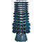 Raaco Drehturm, H 1600 mm, Stahl, dunkelblau, inkl. 104 Polypropylen-Sichtboxen in 3 Größen