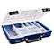 Raaco Sortimentskoffer CarryLite 55 4x8-10, mit 10 Einsätzen, B 337 x T 278 x H 57 mm, aus Polycarbonat/Polypropylen, transparent/blau