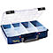 Raaco Sortimentskoffer CarryLite 80 4x8-9, mit 9 Einsätzen, B 337 x T 278 x H 79 mm, aus Polycarbonat/Polypropylen, transparent/blau