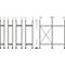 Line drawings of a scaffolding structure with dimensions. A diagonal strut stabilizes the scaffolding.