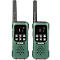 Radio DECROSS DC93, Twin EU, 16 canaux, jusqu'à 10 km, lampe de poche intégrée, IP67, vert foncé