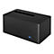 Schwarze Icy Box mit Schlitz und blauem Licht. Unten steht Icy Box.