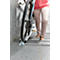 Rampe à vélos pour escaliers, L 1190-3450 x l 125 mm, jusqu'à 30 kg, élément de base en 3 parties, pattes de fixation, tôle galvanisée