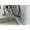 Rampe à vélos pour escaliers, L 1190-3450 x l 125 mm, jusqu'à 30 kg, élément de base en 3 parties, pattes de fixation, tôle galvanisée