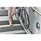Rampe à vélos pour escaliers, L 1190-3450 x l 125 mm, jusqu'à 30 kg, élément de base en 3 parties, pattes de fixation, tôle galvanisée