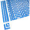 Rampe d'accès, L 600 x l 120 x H 25 mm, bleu