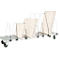 Rangement mobile sous table avec 6 arceaux coulissants, pour tables d'emballage PACKPOOL, largeur de 2000 mm