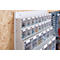 Rangement mural multi-compartiments pour petits objets MultiStore, 33 boîtes de rangement, volume 76 l, L 600 x P 185 x H 684 mm, panneau de bois et polystyrène