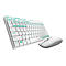 Rapoo 8000M - Tastatur-und-Maus-Set - kabellos - 2.4 GHz, Bluetooth 4.0, Bluetooth 3.0 - Deutsch - weiß, grün