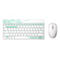 Rapoo 8000M - Tastatur-und-Maus-Set - kabellos - 2.4 GHz, Bluetooth 4.0, Bluetooth 3.0 - Deutsch - weiß, grün