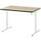 Rau Adlatus werktafel, elektrisch in hoogte verstelbaar, 22 mm MDF blad, tot 150 kg, B 1250 x D 800 x H 720-1120 mm, bruin/lichtgrijs