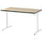 Rau Adlatus werktafel, elektrisch in hoogte verstelbaar, 22 mm MDF blad, tot 150 kg, B 1500 x D 800 x H 720-1120 mm, bruin/lichtgrijs
