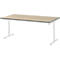Rau Adlatus werktafel, elektrisch in hoogte verstelbaar, 22 mm MDF blad, tot 150 kg, B 2000 x D 1000 x H 720-1120 mm, bruin/lichtgrijs