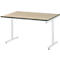 Rau Adlatus werktafel, elektrisch in hoogte verstelbaar, 22 mm MDF-plaat, tot 150 kg, B 1500 x D 1000 x H 720-1120 mm, bruin/lichtgrijs