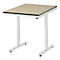 Rau Adlatus werktafel, elektrisch in hoogte verstelbaar, 22 mm MDF-plaat, tot 150 kg, B 750 x D 1000 x H 720-1120 mm, bruin/lichtgrijs