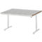 Rau Adlatus werktafel, elektrisch in hoogte verstelbaar, 25 mm MDF-plaat met plaatstalen bekleding, 300 kg, B 1500 x D 1000 x H 720-1120 mm, zilver/lichtgrijs