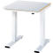 Rau Adlatus werktafel, elektrisch in hoogte verstelbaar, 25 mm MDF-plaat met plaatstalen bekleding, 300 kg, B 750 x D 800 x H 720-1120 mm, zilver/lichtgrijs