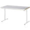 Rau Adlatus werktafel, elektrisch in hoogte verstelbaar, 25 mm MDF-plaat, plaatstalen bekleding, 150 kg, B 1500 x D 800 x H 720-1120 mm, zilver/lichtgrijs