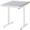 Rau Adlatus werktafel, elektrisch in hoogte verstelbaar, 25 mm MDF-plaat, plaatstalen bekleding, 150 kg, B 750 x D 1000 x H 720-1120 mm, zilver/lichtgrijs