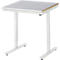 Rau Adlatus werktafel, elektrisch in hoogte verstelbaar, 25 mm MDF-plaat, plaatstalen bekleding, 150 kg, B 750 x D 800 x H 720-1120 mm, zilver/lichtgrijs