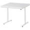 Rau Arbeitstisch Adlatus, elektrisch höhenverstellbar, 22 mm Spanplatte mit Melaminbelag, bis 150 kg, B 1000 x T 1000 x H 720-1120 mm, lichtgrau