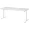Rau Arbeitstisch Adlatus, elektrisch höhenverstellbar, 22 mm Spanplatte mit Melaminbelag, bis 150 kg, B 2000 x T 800 x H 720-1120 mm, lichtgrau