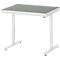 Rau Arbeitstisch Adlatus, elektrisch höhenverstellbar, 25 mm Spanplatte, Linoleumbelag, 150 kg, B 1000 x T 800 x H 720-1120 mm, hellgrau/lichtgrau