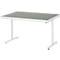 Rau Arbeitstisch Adlatus, elektrisch höhenverstellbar, 25 mm Spanplatte, Linoleumbelag, 150 kg, B 1500 x T 1000 x H 720-1120 mm, hellgrau/lichtgrau