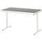Rau Arbeitstisch Adlatus, elektrisch höhenverstellbar, 25 mm Spanplatte, Linoleumbelag, 150 kg, B 1500 x T 800 x H 720-1120 mm, hellgrau/lichtgrau