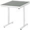 Rau Arbeitstisch Adlatus, elektrisch höhenverstellbar, 25 mm Spanplatte, Linoleumbelag, 150 kg, B 750 x T 1000 x H 720-1120 mm, hellgrau/lichtgrau