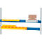 Rau draagrail voor in hoogte verstelbare werkpleksystemen Series E, met ophangrand &amp; boorpatroon, B 1200 x D 25 x H 80 mm, tot 30 kg