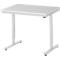 Rau ESD-werktafel Adlatus, elektrisch in hoogte verstelbaar, 28 mm spaanplaat met melamine coating, tot 150 kg, B 1000 x D 800 x H 720-1120 mm, lichtgrijs