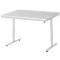 Rau ESD-werktafel Adlatus, elektrisch in hoogte verstelbaar, 28 mm spaanplaat met melamine coating, tot 150 kg, B 1250 x D 1000 x H 720-1120 mm, lichtgrijs