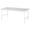 Rau ESD-werktafel Jerry, handmatig in hoogte verstelbaar, 28 mm spaanplaat met melamine coating, tot 300 kg, B 2000 x D 1000 x H 800-850 mm, lichtgrijs